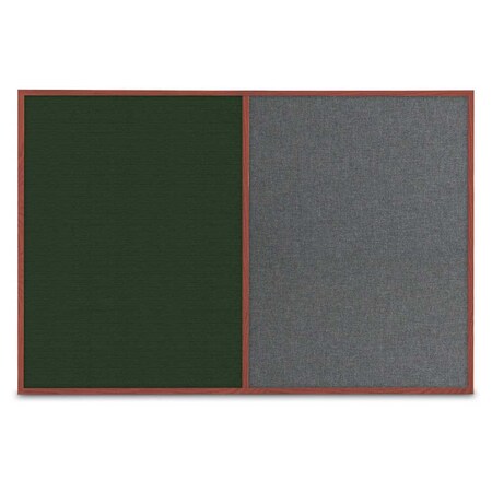 United Visual Products Slim Style Indoor Enclosed Corkboard, 42 UVRDS42SBH-GOLD-DRKSPR